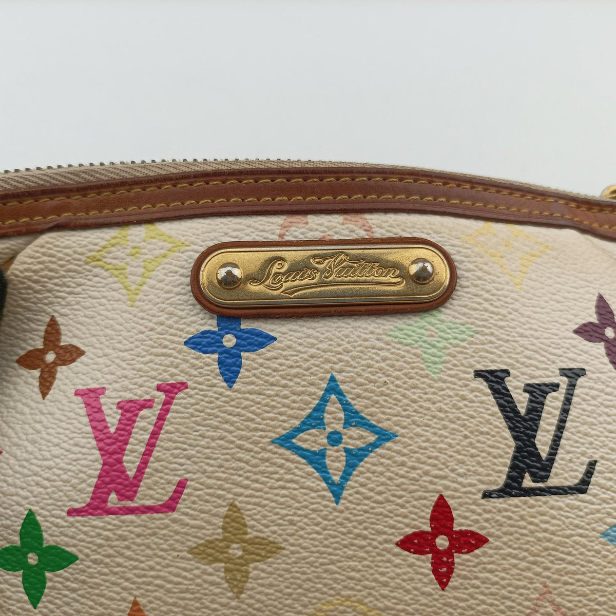 Pre-owned Louis Vuitton Pochette Mira MM Pouch white Monogram Multicolor M60096 shoulderbag | stylenewstar
