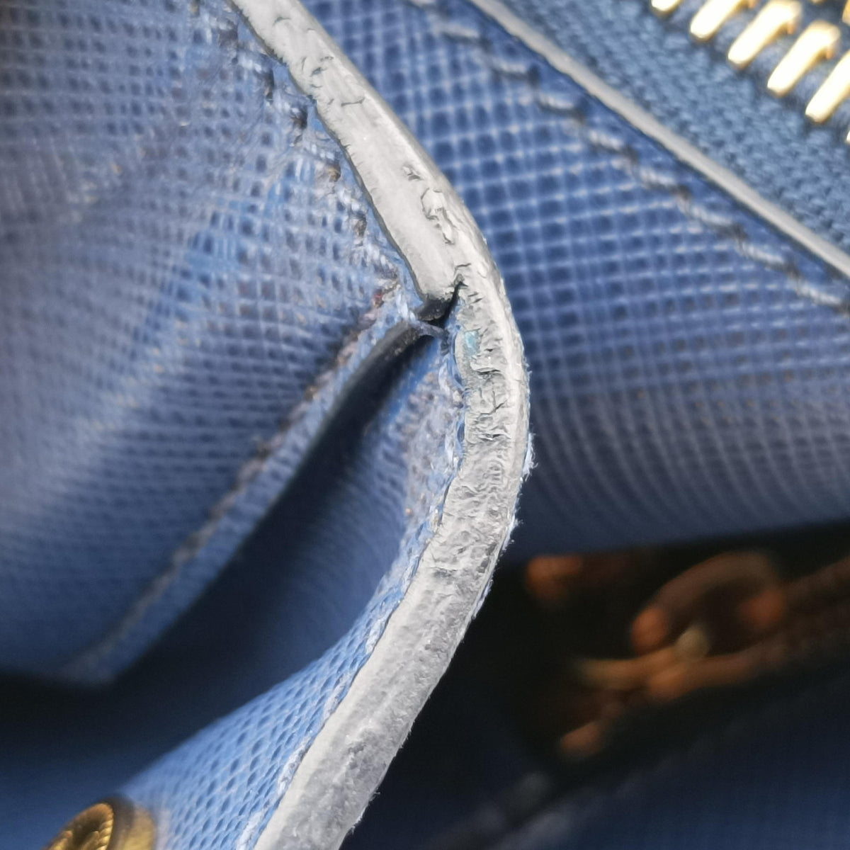 Pre-owned Prada Galleria Blue SAFFIANO Leather BN2274 handbag | stylenewstar