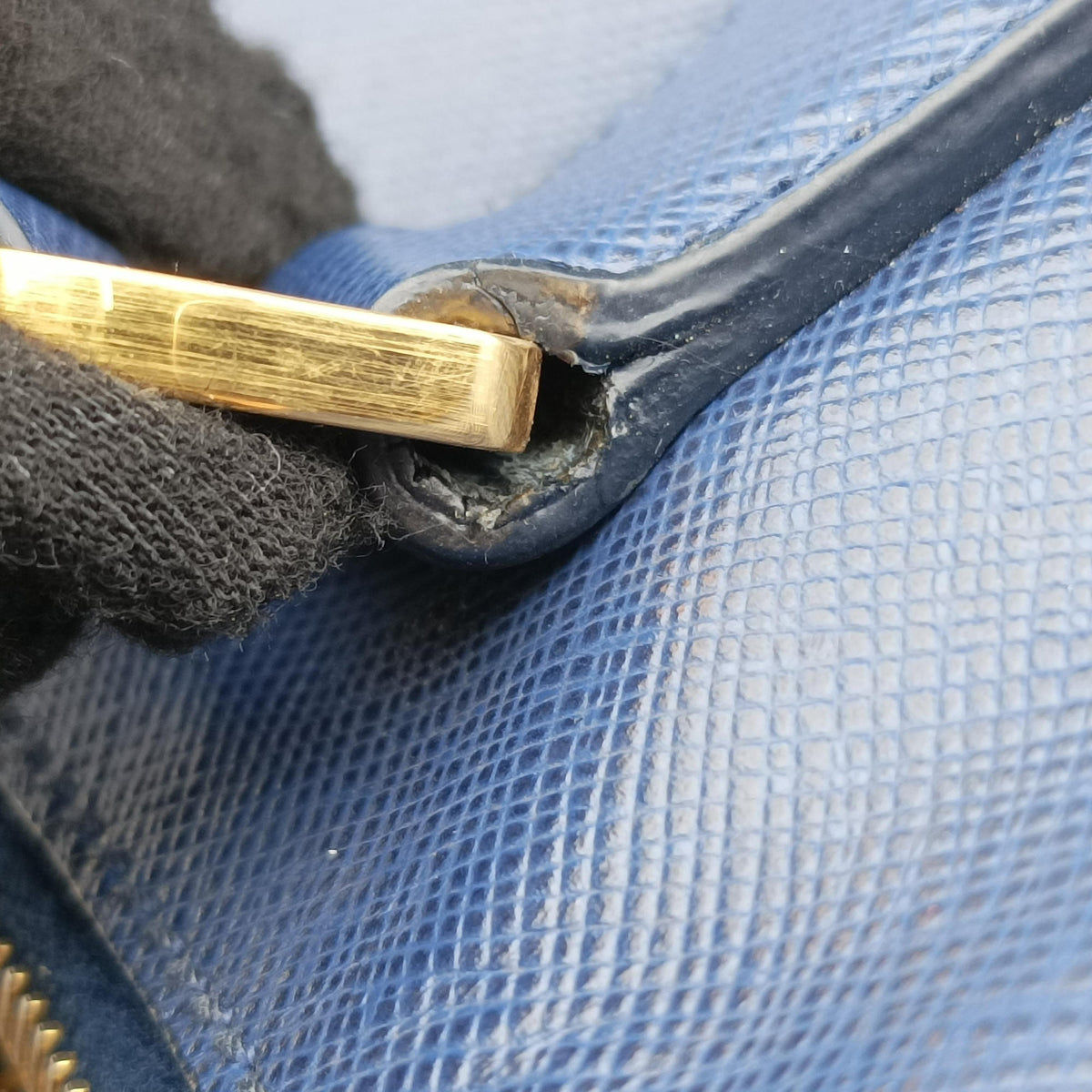 Pre-owned Prada Galleria Blue SAFFIANO Leather BN2274 handbag | stylenewstar