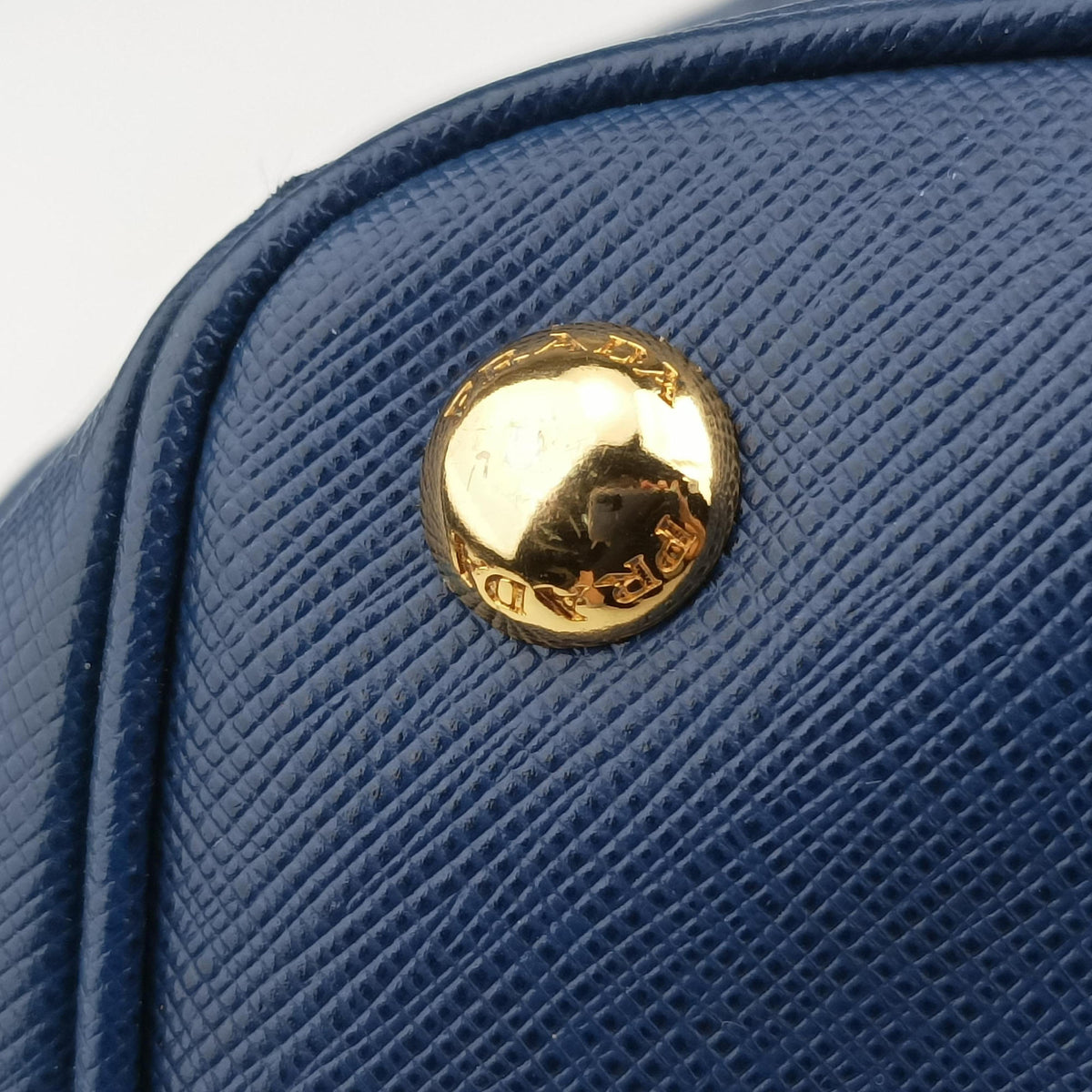 Pre-owned Prada Galleria Blue SAFFIANO Leather BN2274 handbag | stylenewstar