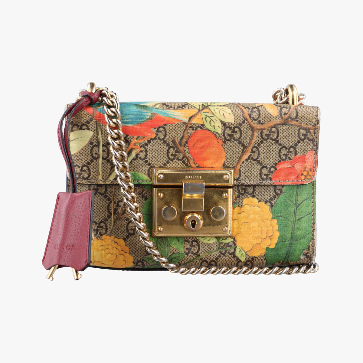 Vintage Gucci Padlock beige×Multicolour PVC coated canvas 409487 shoulderbag | stylenewstar