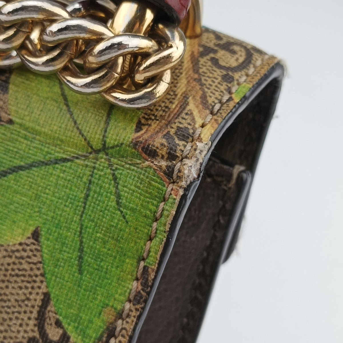 Pre-owned Gucci Padlock beige×Multicolour PVC coated canvas 409487 shoulderbag | stylenewstar