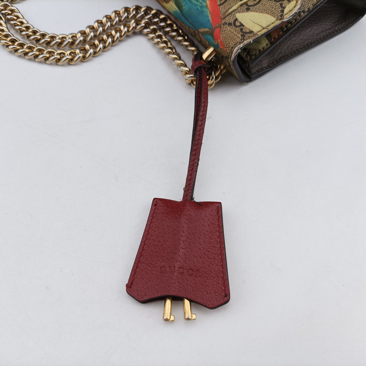 Pre-owned Gucci Padlock beige×Multicolour PVC coated canvas 409487 shoulderbag | stylenewstar