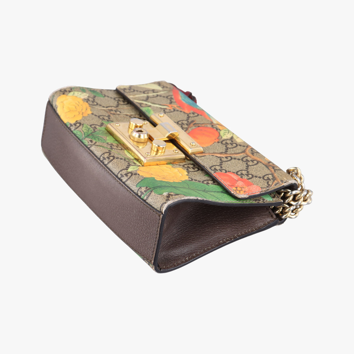 Pre-owned Gucci Padlock beige×Multicolour PVC coated canvas 409487 shoulderbag | stylenewstar