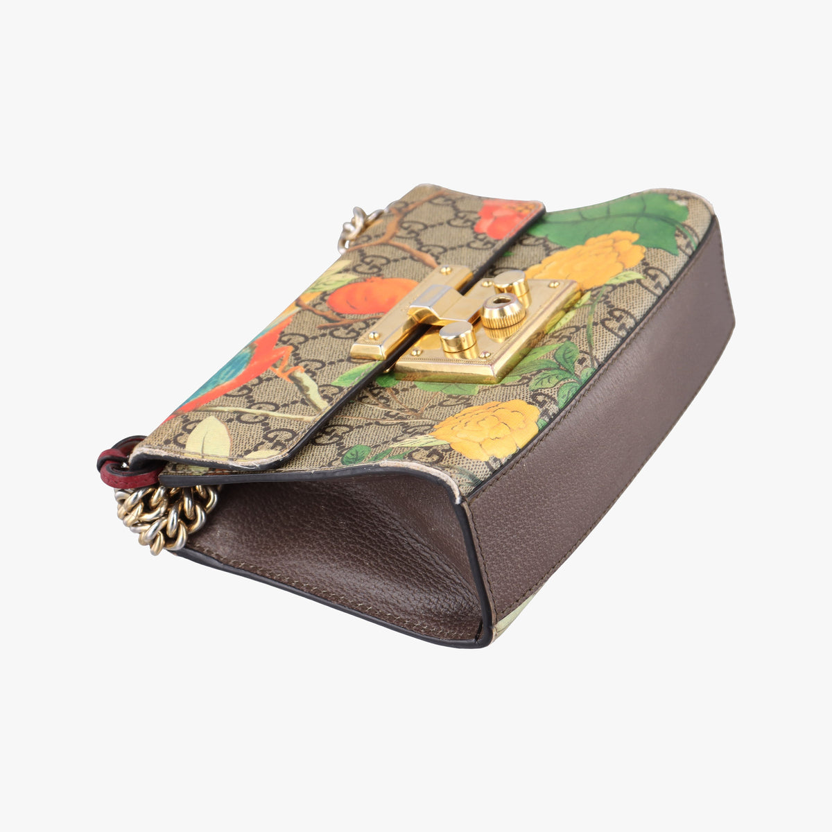 Pre-owned Gucci Padlock beige×Multicolour PVC coated canvas 409487 shoulderbag | stylenewstar