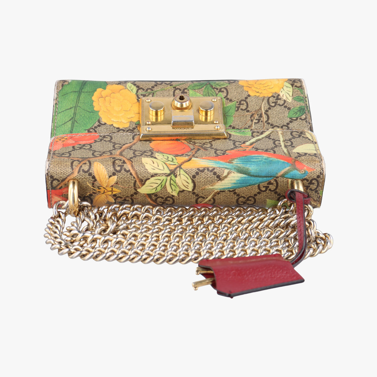 Pre-owned Gucci Padlock beige×Multicolour PVC coated canvas 409487 shoulderbag | stylenewstar