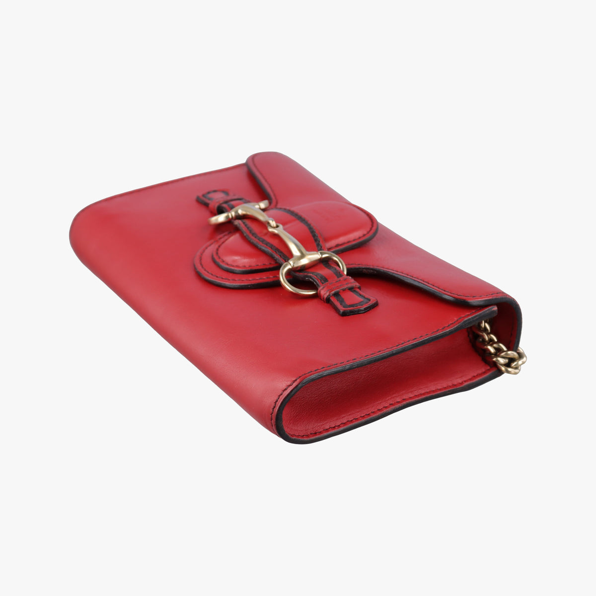 Pre-owned Gucci Emily Red Leather 283063 shoulderbag | stylenewstar
