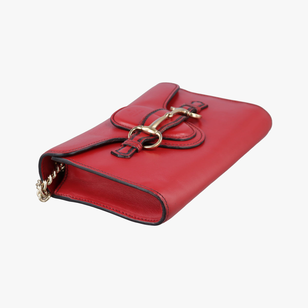 Pre-owned Gucci Emily Red Leather 283063 shoulderbag | stylenewstar