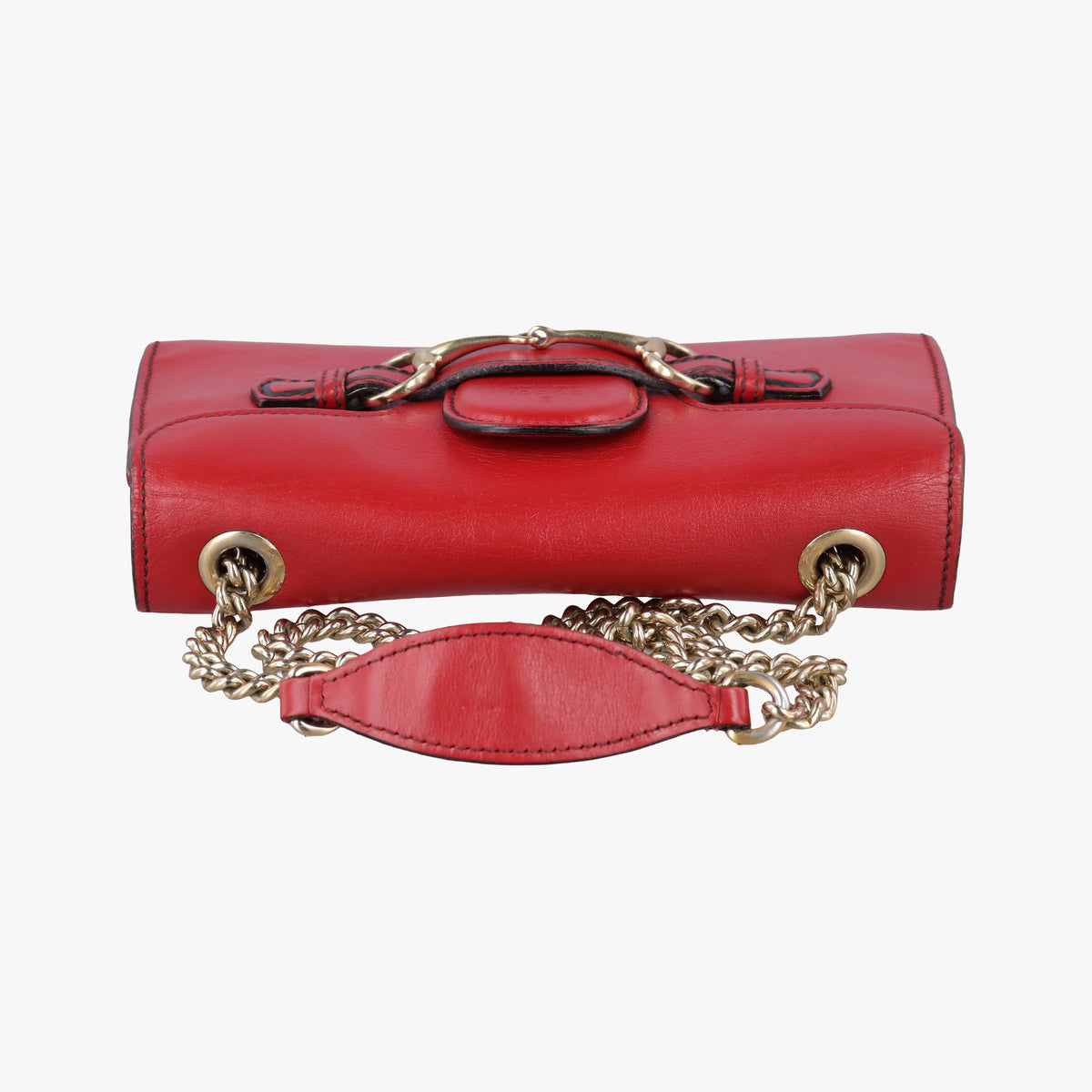 Pre-owned Gucci Emily Red Leather 283063 shoulderbag | stylenewstar