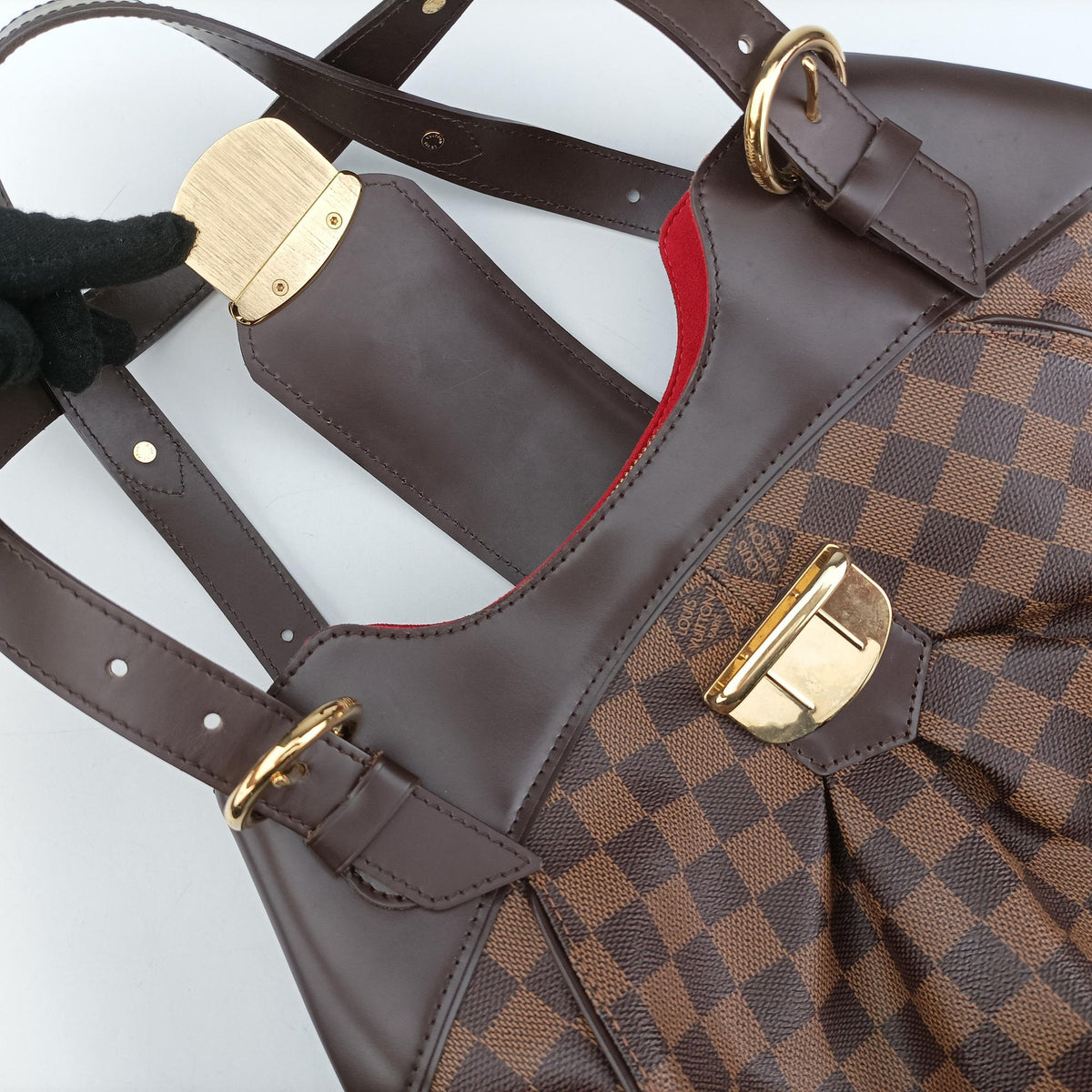 Vintage Louis Vuitton SISTINA GM EBENE Damier Canvas N41540 handbag | stylenewstar