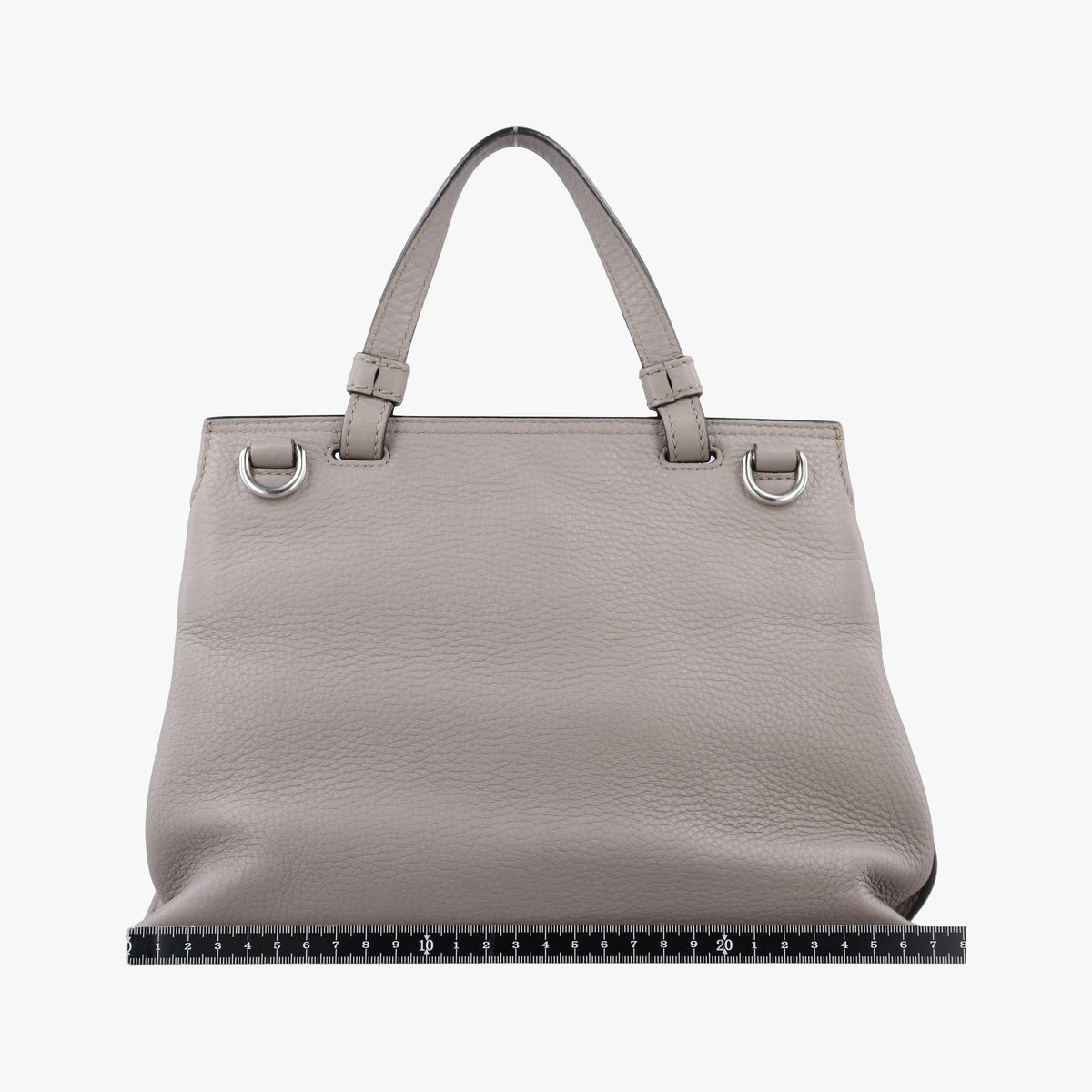 Pre-owned Gucci Bamboo Daily Grey Leather 370831 shoulderbag | stylenewstar