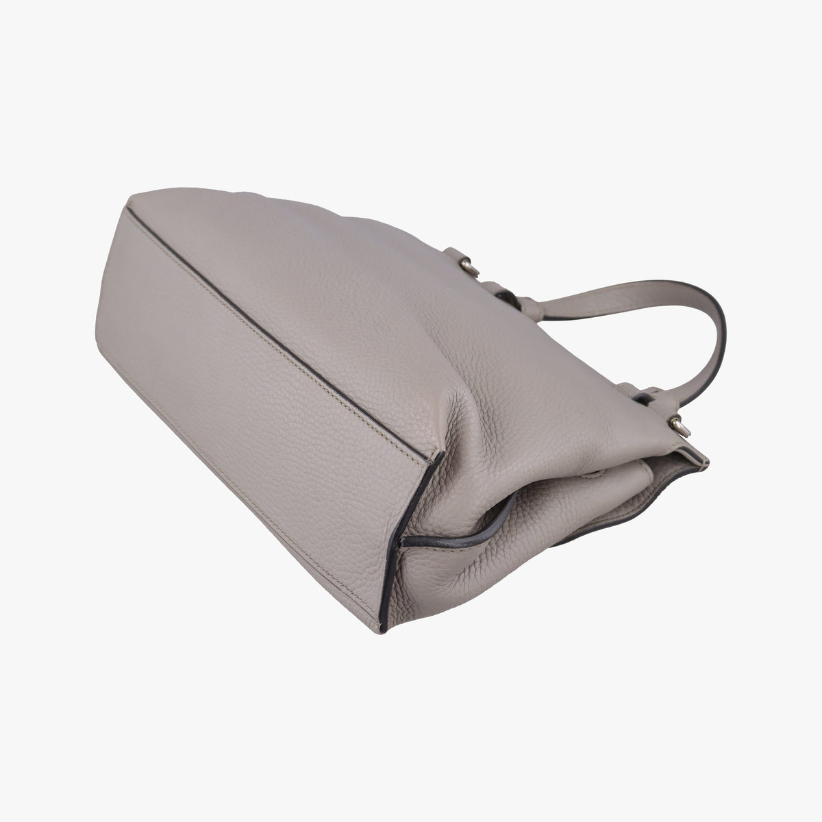Pre-owned Gucci Bamboo Daily Grey Leather 370831 shoulderbag | stylenewstar