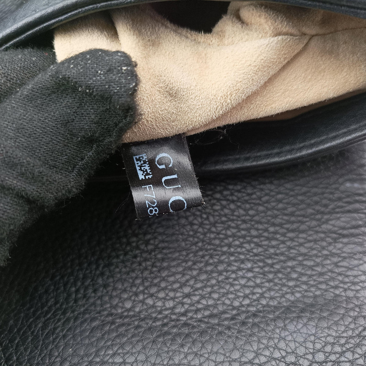 Pre-owned Gucci 1973 Double G Black Leather 251821 shoulderbag | stylenewstar