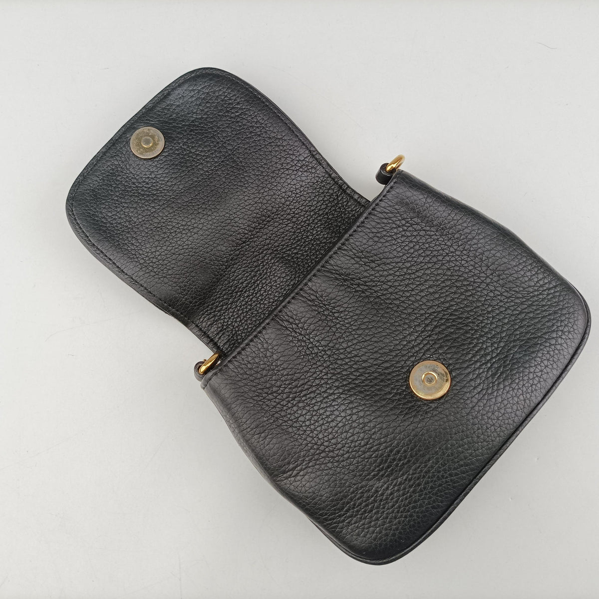 Pre-owned Gucci 1973 Double G Black Leather 251821 shoulderbag | stylenewstar