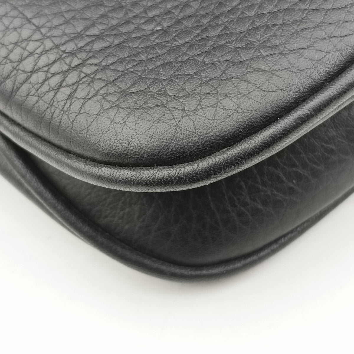 Pre-owned Gucci 1973 Double G Black Leather 251821 shoulderbag | stylenewstar