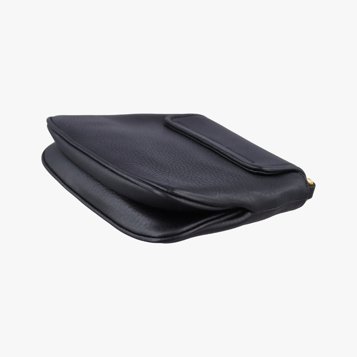 Pre-owned Gucci 1973 Double G Black Leather 251821 shoulderbag | stylenewstar