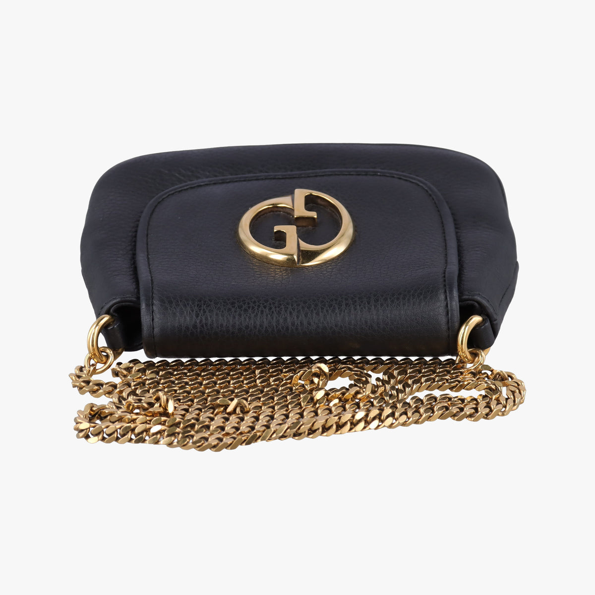 Pre-owned Gucci 1973 Double G Black Leather 251821 shoulderbag | stylenewstar