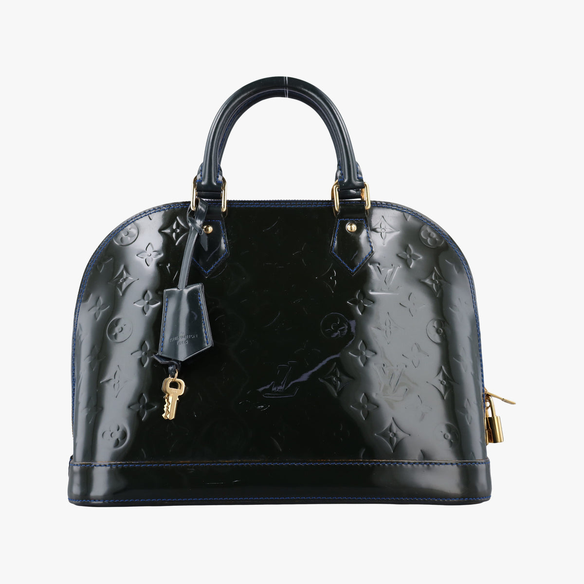 Pre-owned Louis Vuitton Alma PM BLUE INFINI Vernis M91443 handbag | stylenewstar