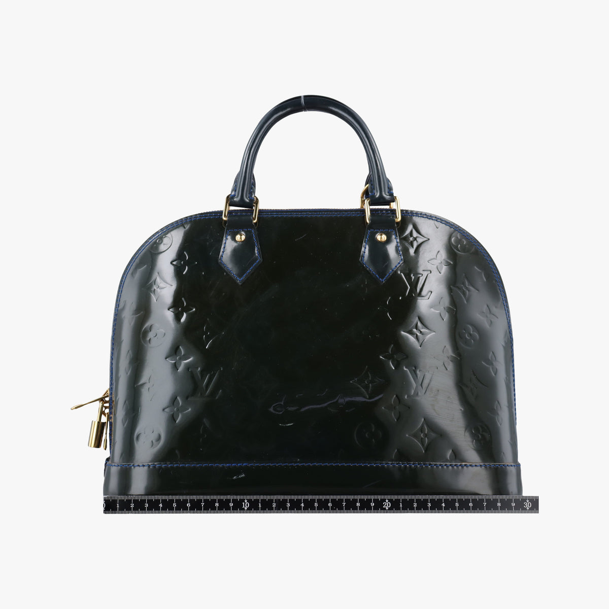 Pre-owned Louis Vuitton Alma PM BLUE INFINI Vernis M91443 handbag | stylenewstar