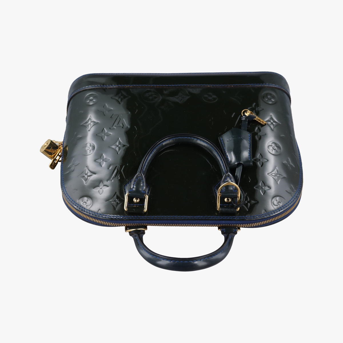 Pre-owned Louis Vuitton Alma PM BLUE INFINI Vernis M91443 handbag | stylenewstar