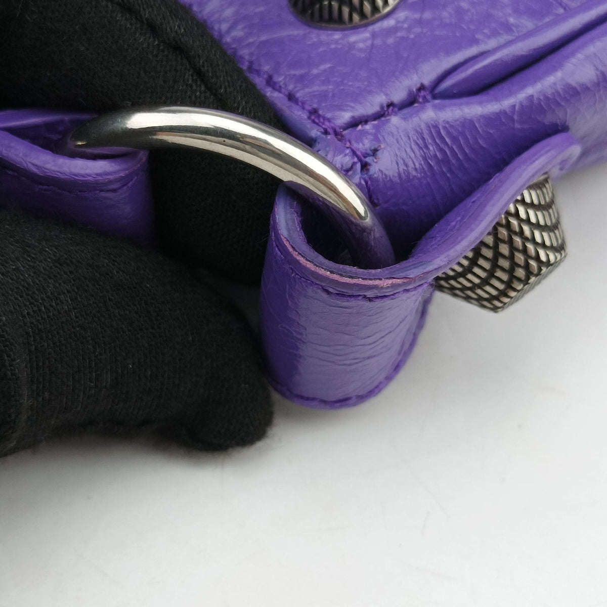 Vintage Balenciaga Le Cagole Purple lambskin  shoulderbag | stylenewstar
