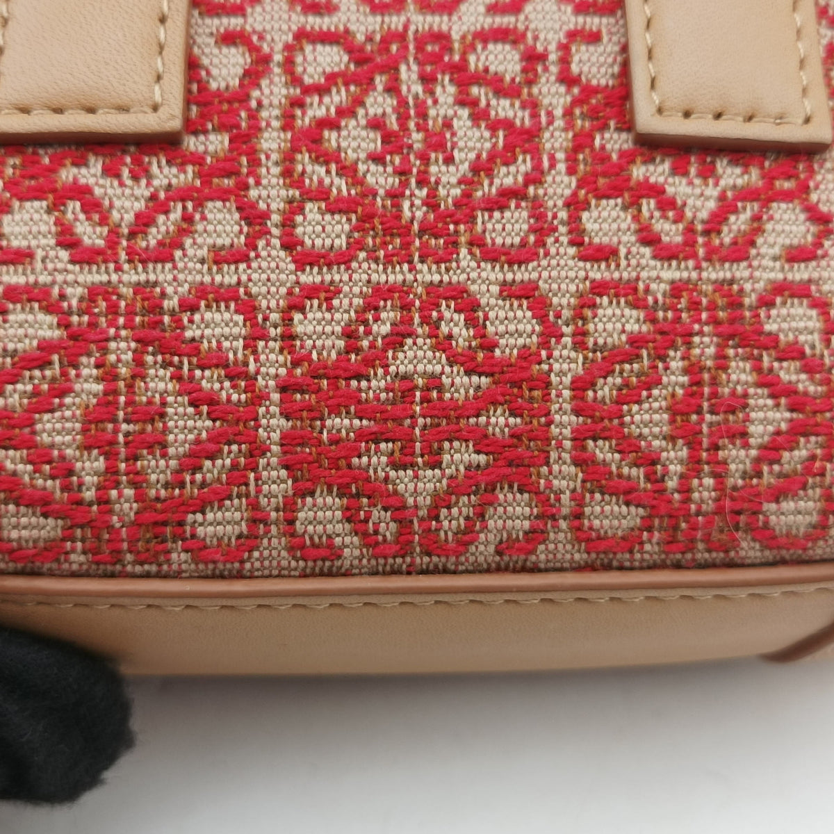 Secondhand Loewe Amazona Nano Brown Canvas x leather  shoulderbag | stylenewstar