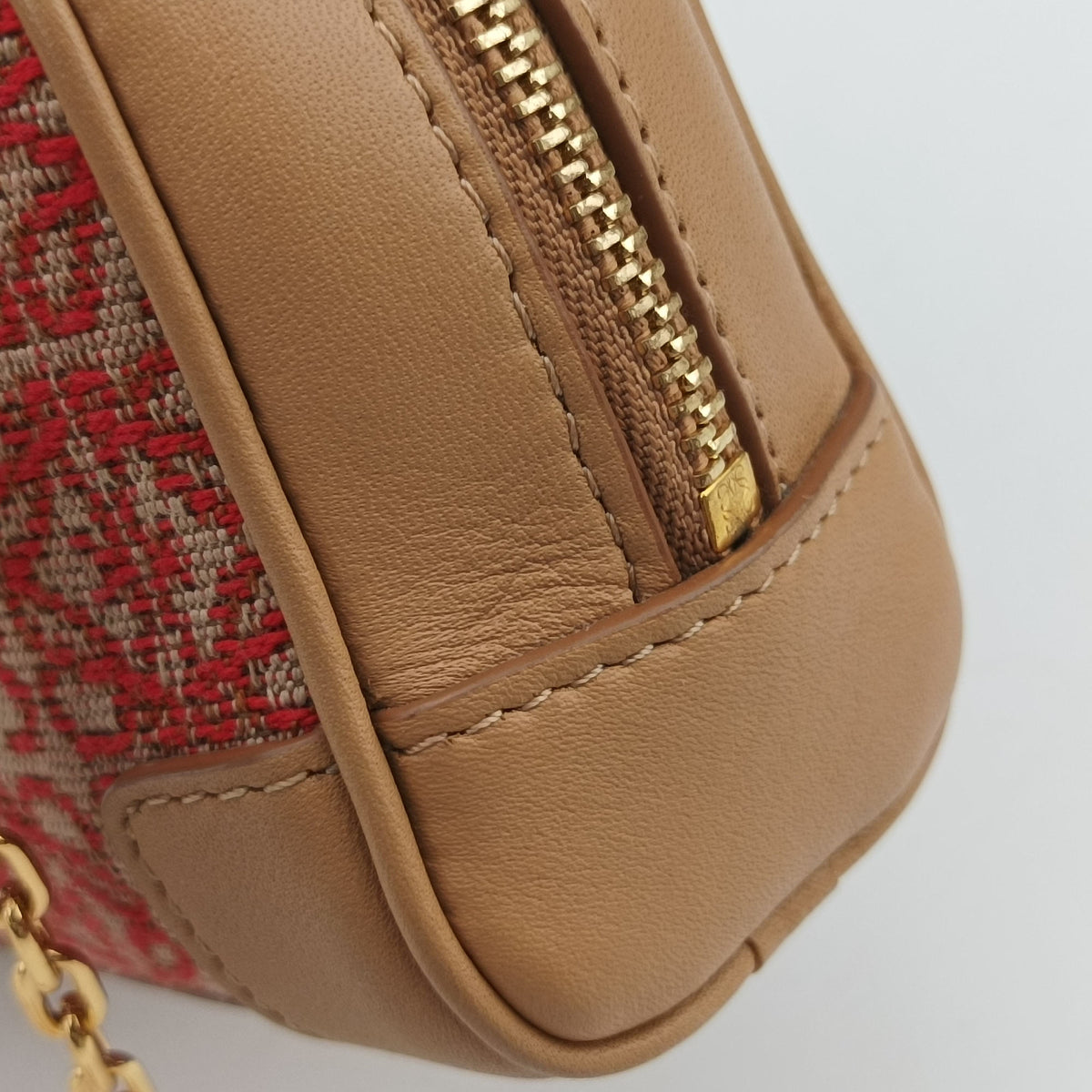 Secondhand Loewe Amazona Nano Brown Canvas x leather  shoulderbag | stylenewstar