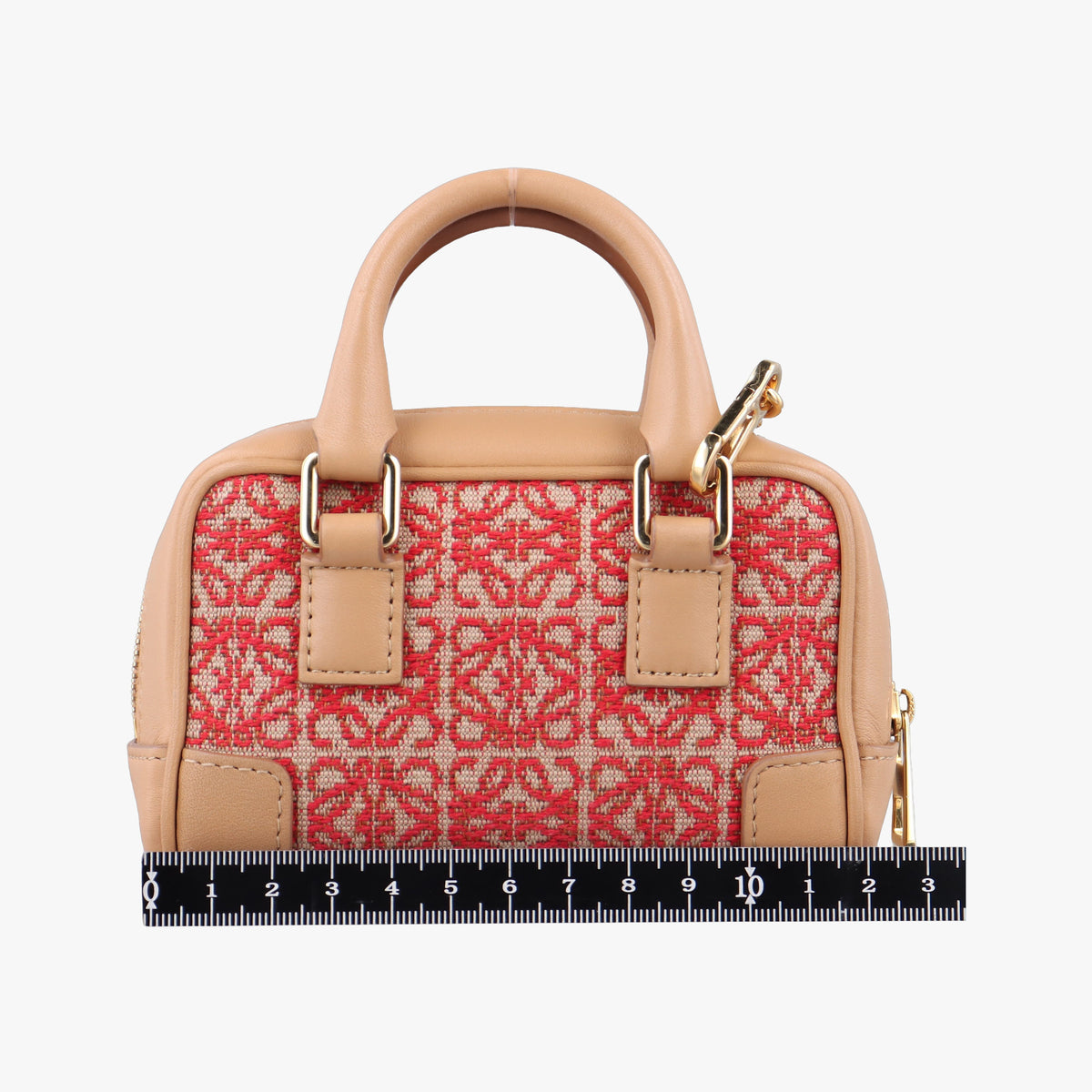Secondhand Loewe Amazona Nano Brown Canvas x leather  shoulderbag | stylenewstar