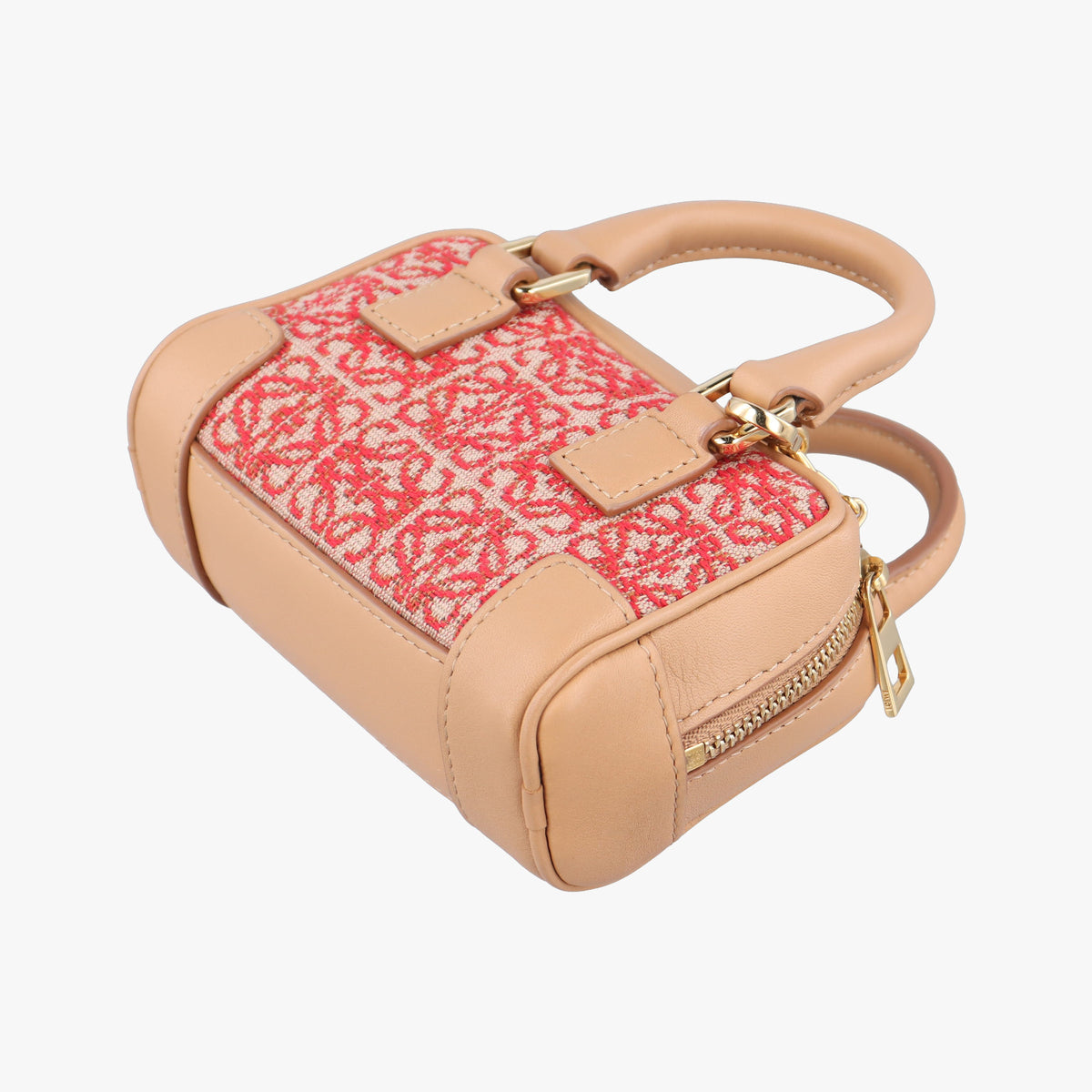 Secondhand Loewe Amazona Nano Brown Canvas x leather  shoulderbag | stylenewstar