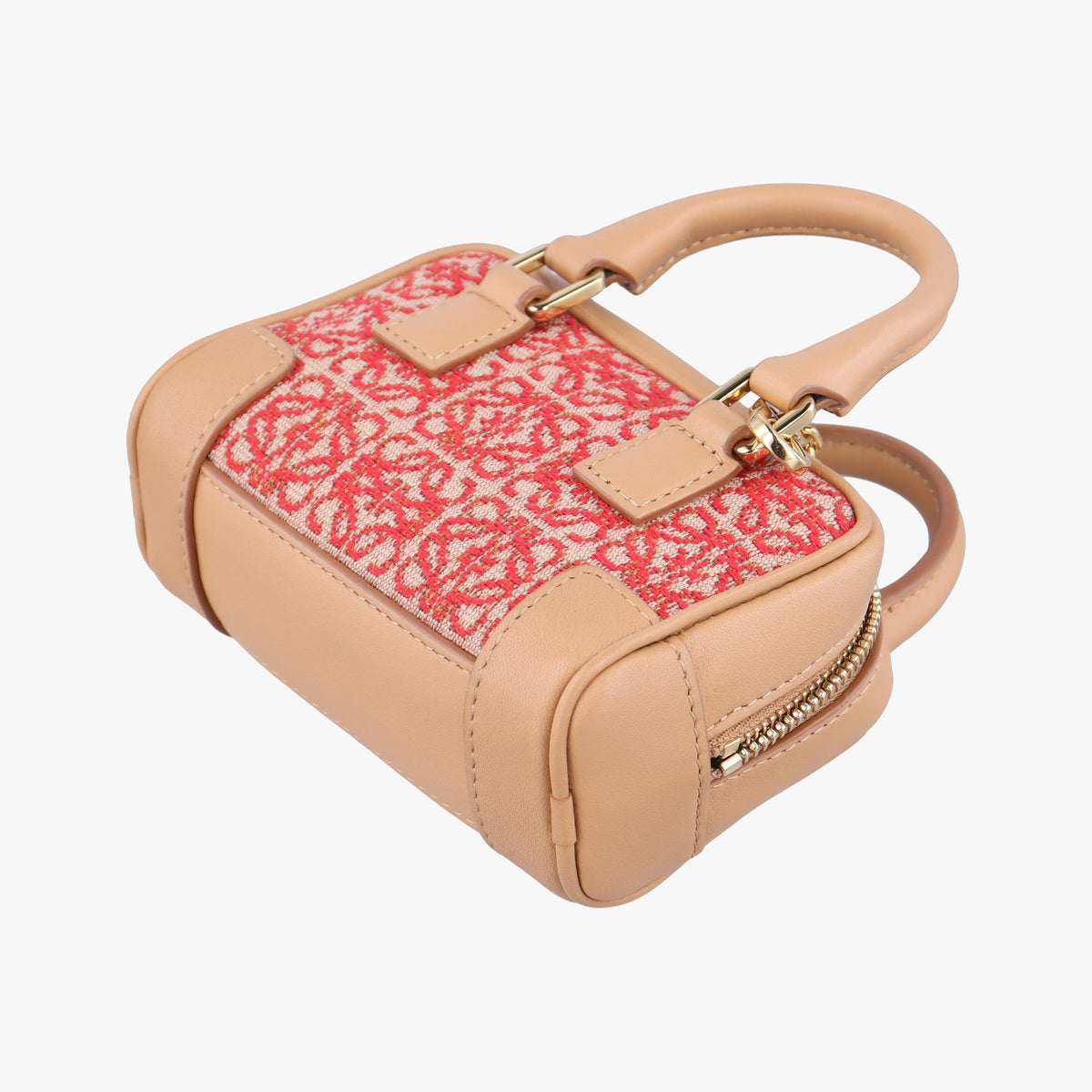 Secondhand Loewe Amazona Nano Brown Canvas x leather  shoulderbag | stylenewstar