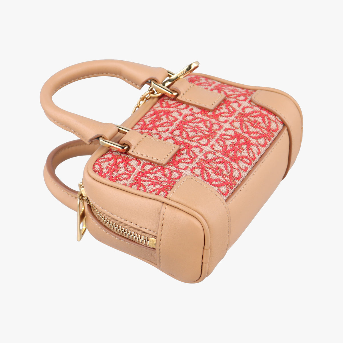 Secondhand Loewe Amazona Nano Brown Canvas x leather  shoulderbag | stylenewstar