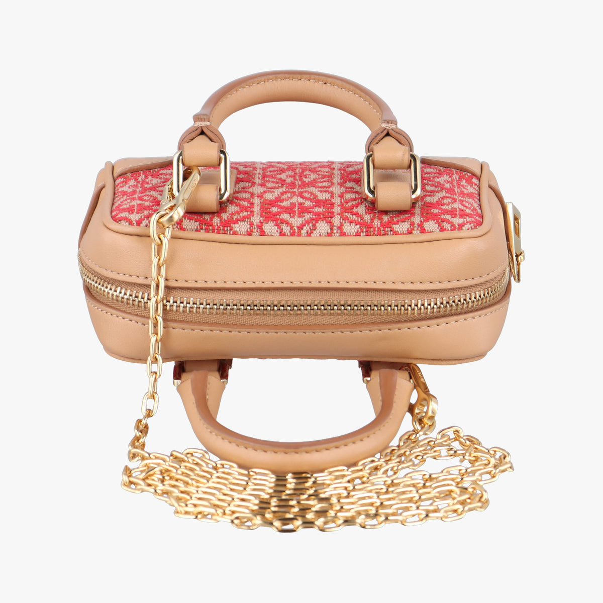Secondhand Loewe Amazona Nano Brown Canvas x leather  shoulderbag | stylenewstar