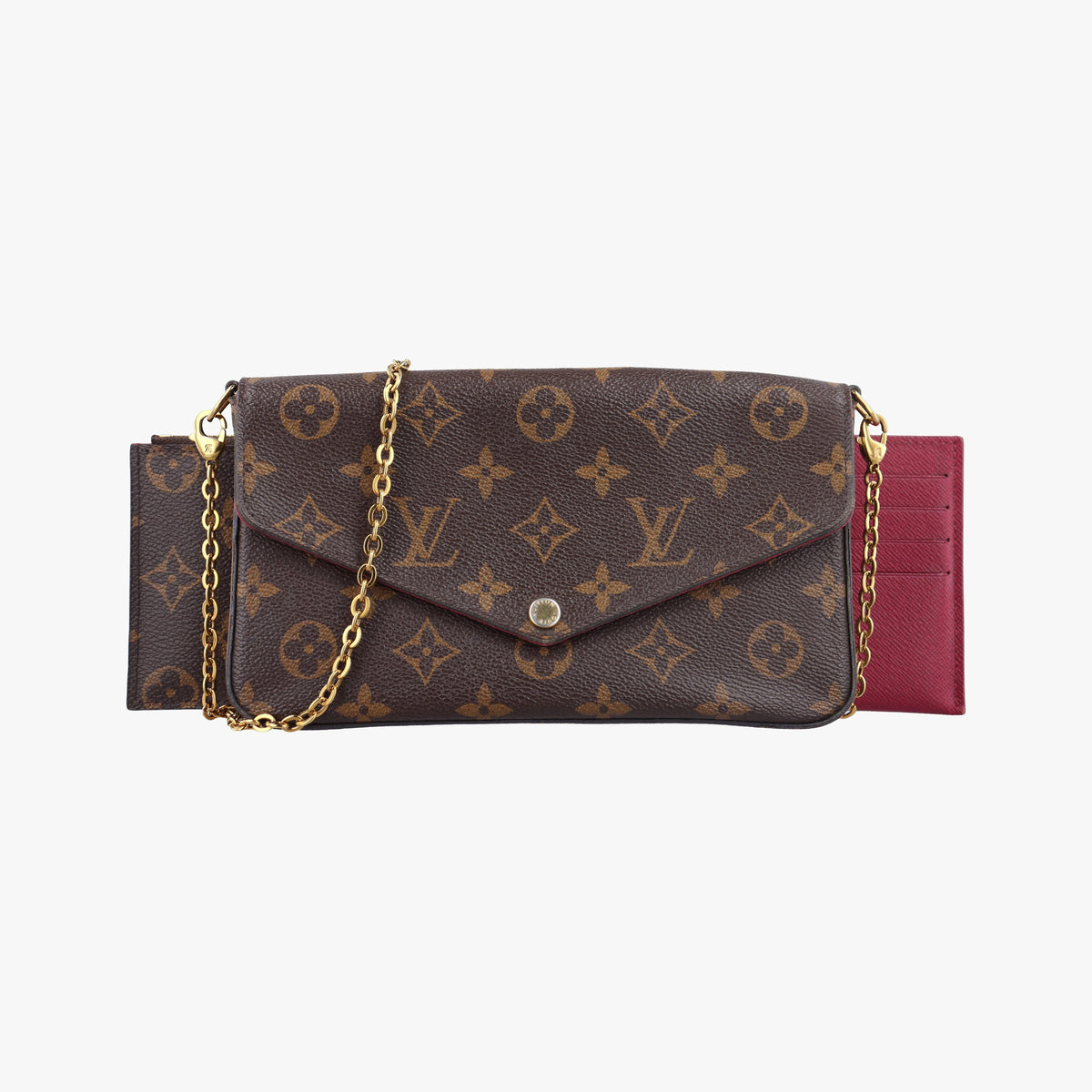 Secondhand Louis Vuitton Pochette Felicie Brown Monogram Canvas M61276 shoulderbag | stylenewstar