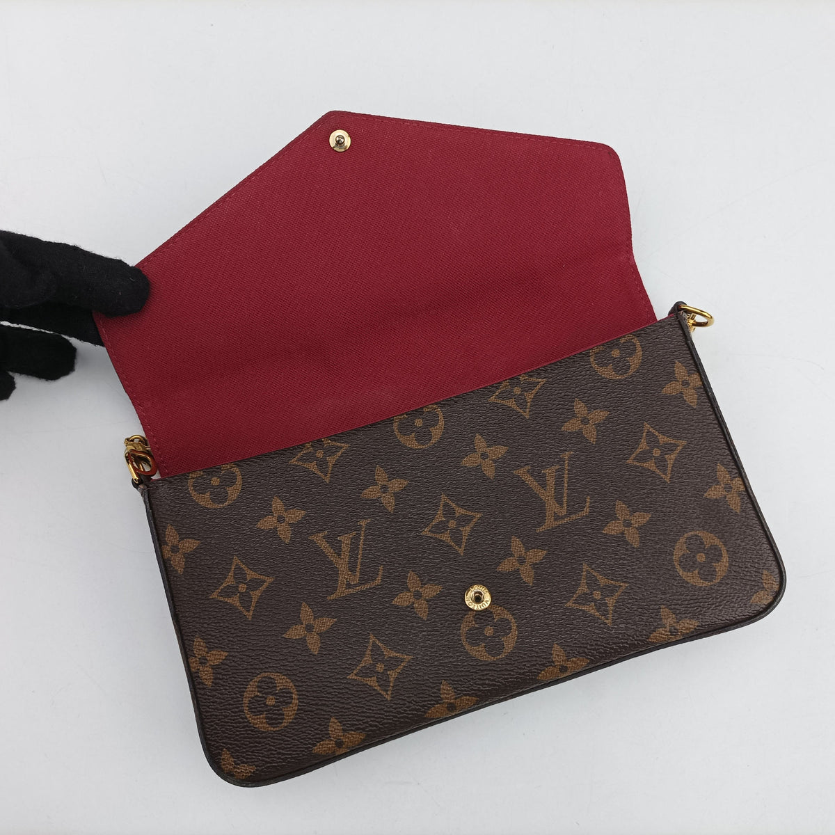 Secondhand Louis Vuitton Pochette Felicie Brown Monogram Canvas M61276 shoulderbag | stylenewstar