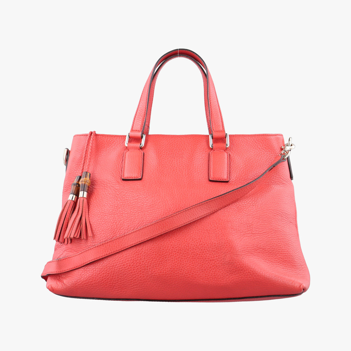 Vintage Gucci Bamboo tassel fringe Red Leather 365346 shoulderbag | stylenewstar