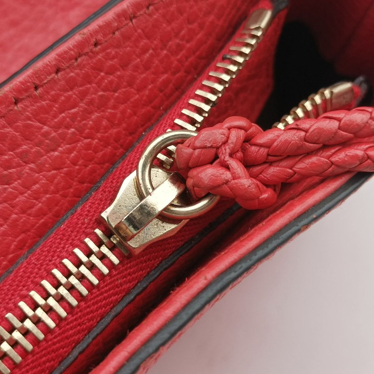 Pre-owned Gucci Bamboo tassel fringe Red Leather 365346 shoulderbag | stylenewstar