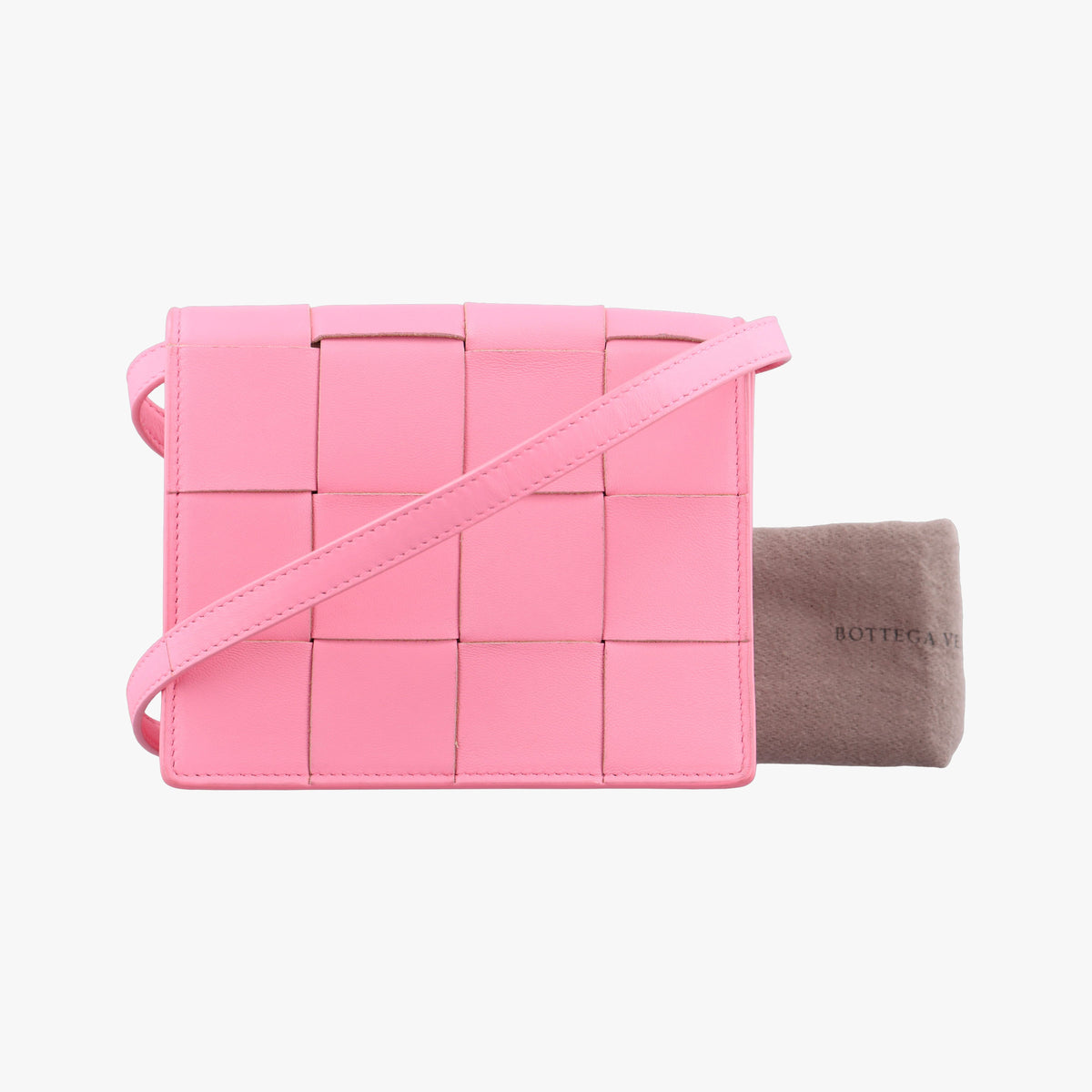 Secondhand Bottega Veneta Cassette Pink lambskin  shoulderbag | stylenewstar