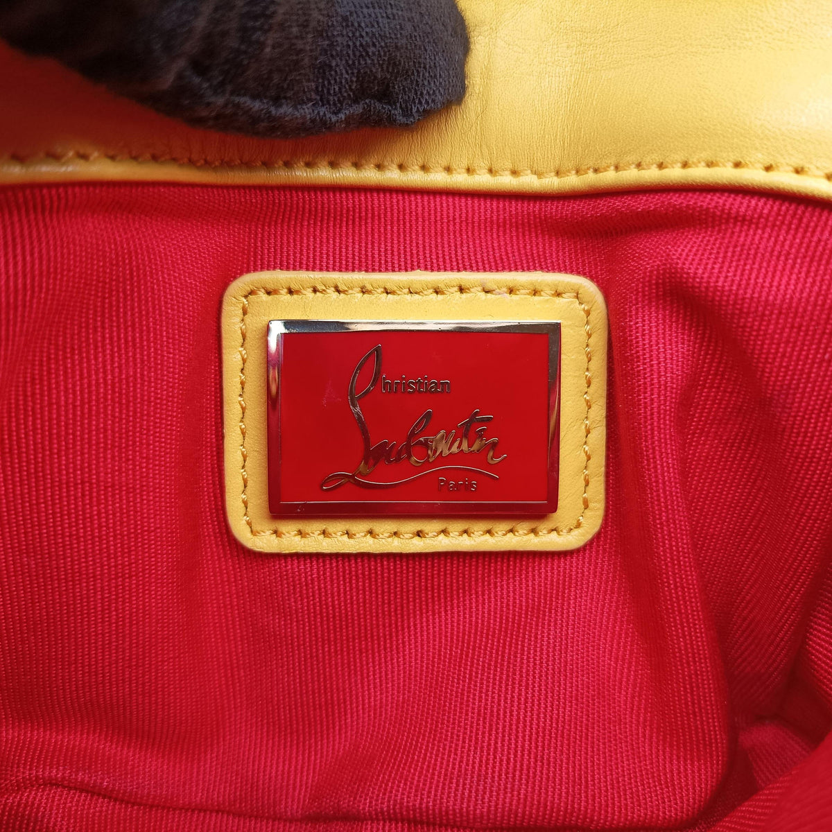 Vintage Christian Louboutin Sweet Charity Scarabe Spike Yellow Leather  shoulderbag | stylenewstar