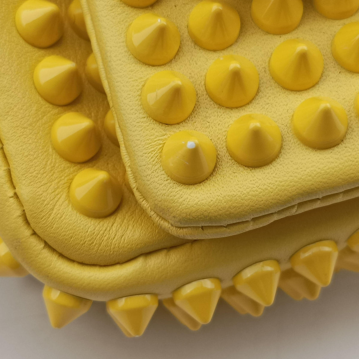 Vintage Christian Louboutin Sweet Charity Scarabe Spike Yellow Leather  shoulderbag | stylenewstar