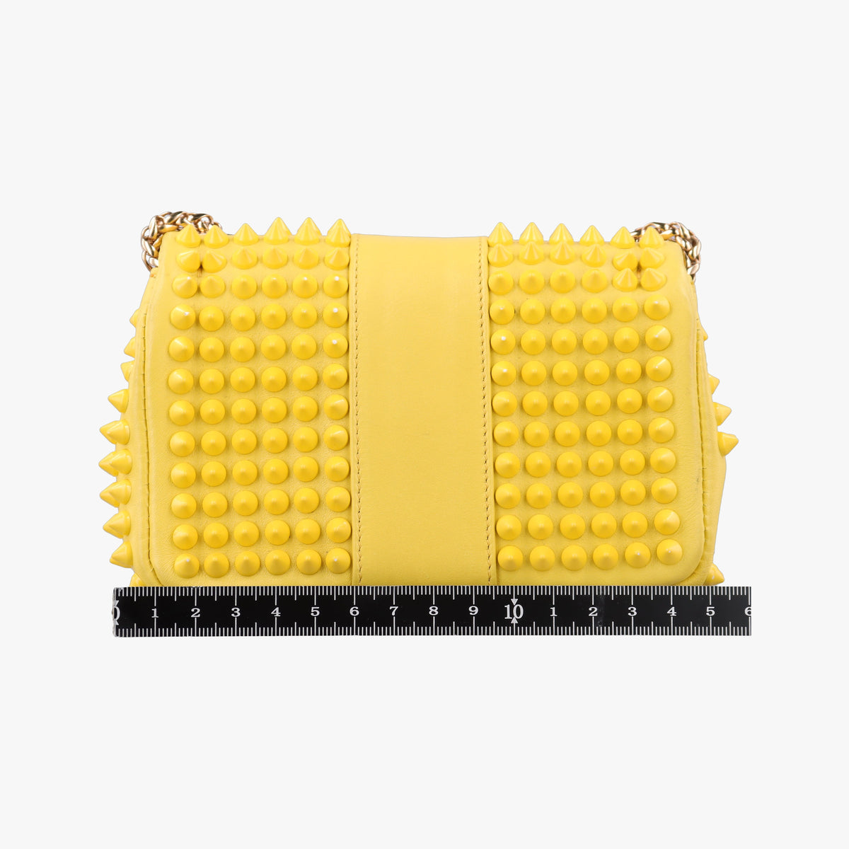 Vintage Christian Louboutin Sweet Charity Scarabe Spike Yellow Leather  shoulderbag | stylenewstar