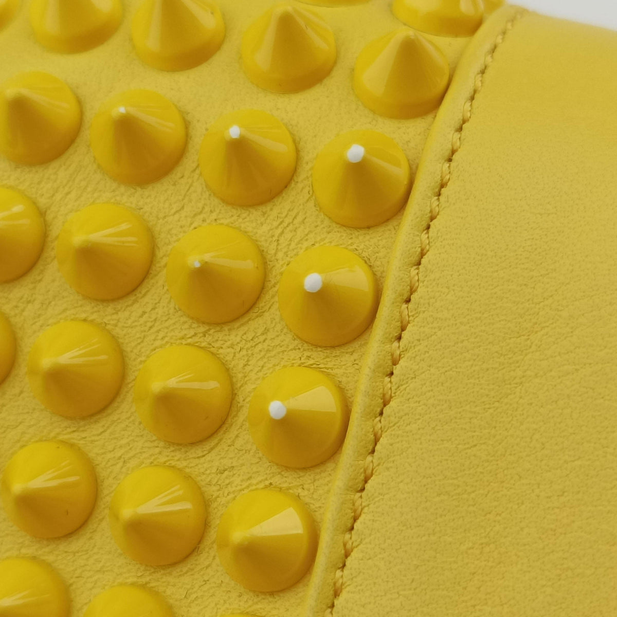 Vintage Christian Louboutin Sweet Charity Scarabe Spike Yellow Leather  shoulderbag | stylenewstar