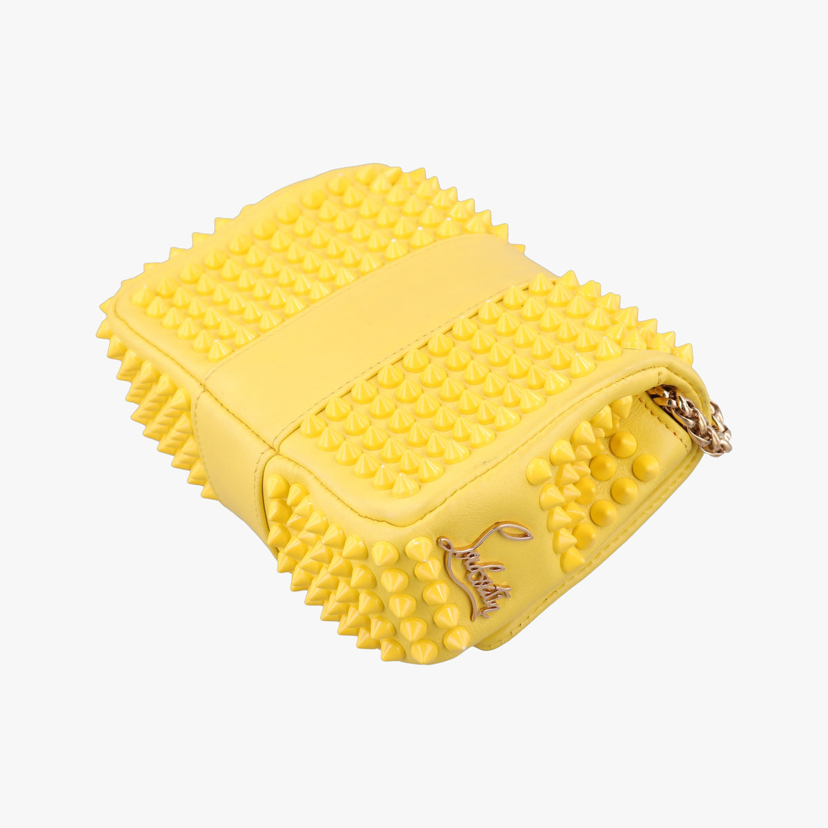 Vintage Christian Louboutin Sweet Charity Scarabe Spike Yellow Leather  shoulderbag | stylenewstar