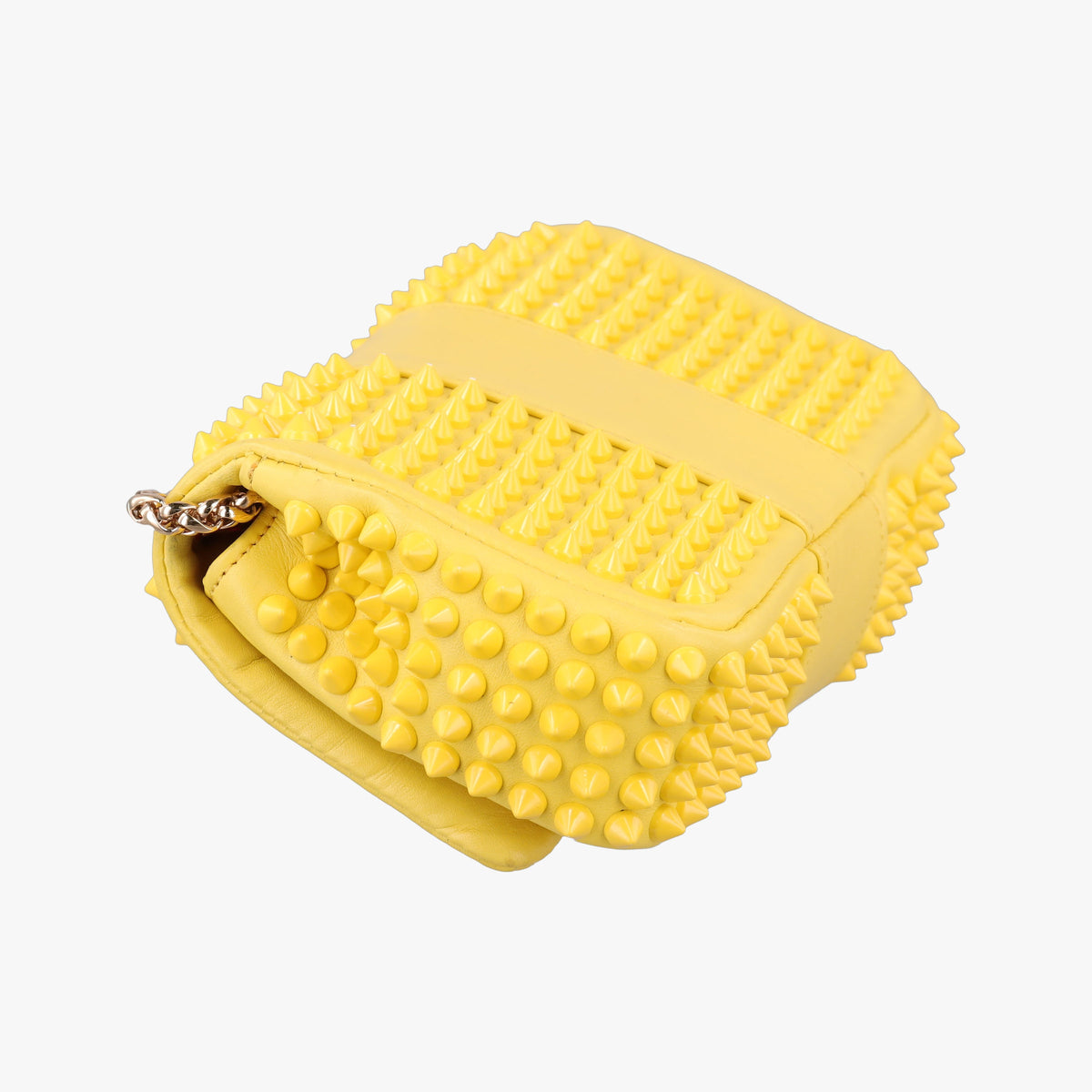 Vintage Christian Louboutin Sweet Charity Scarabe Spike Yellow Leather  shoulderbag | stylenewstar