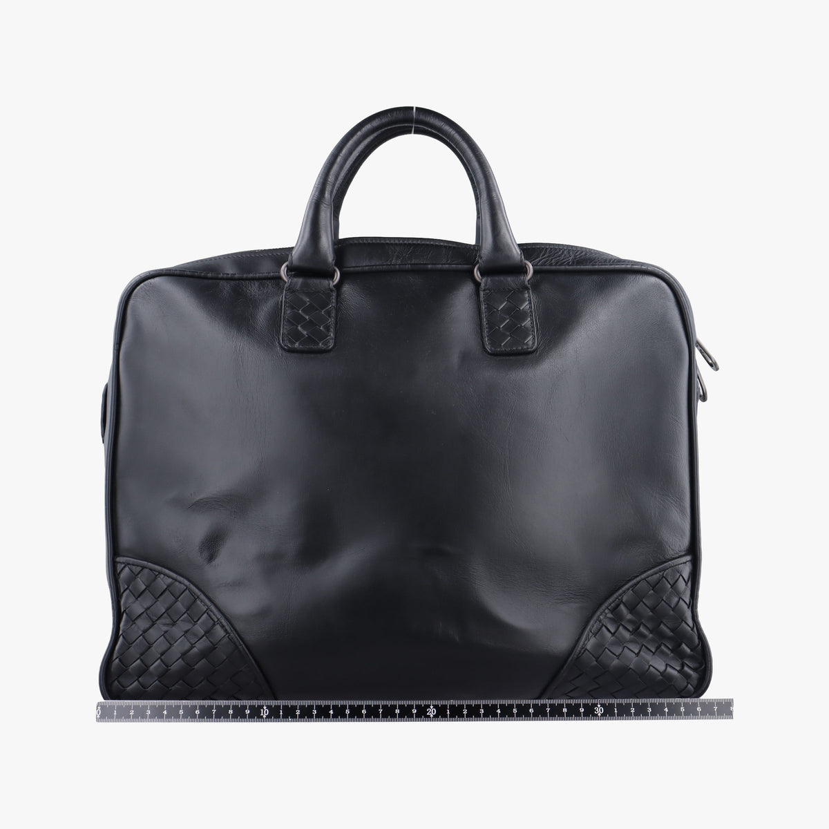 Pre-owned Bottega Veneta Intrecciato Black Lambskin  shoulderbag | stylenewstar
