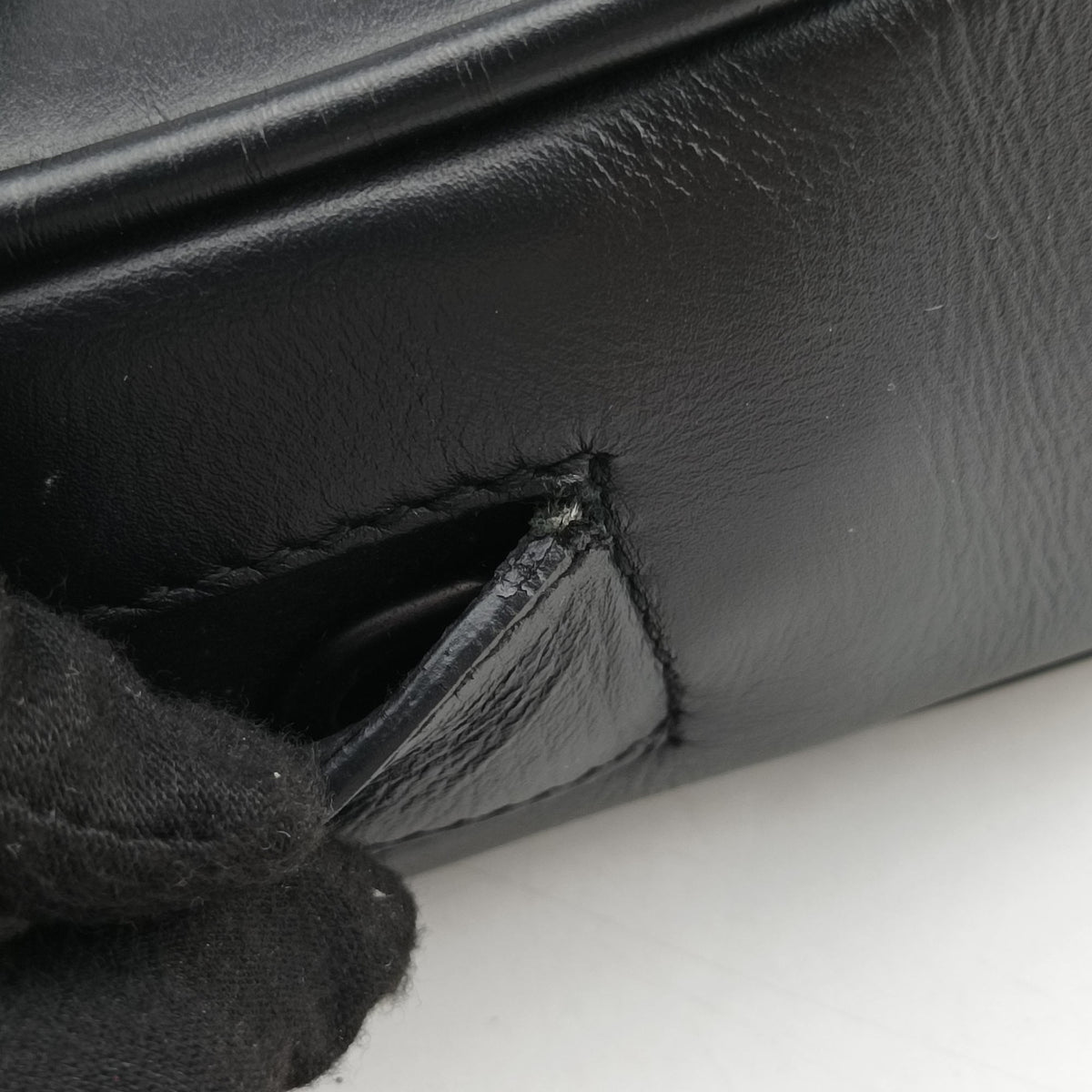 Pre-owned Bottega Veneta Intrecciato Black Lambskin  shoulderbag | stylenewstar