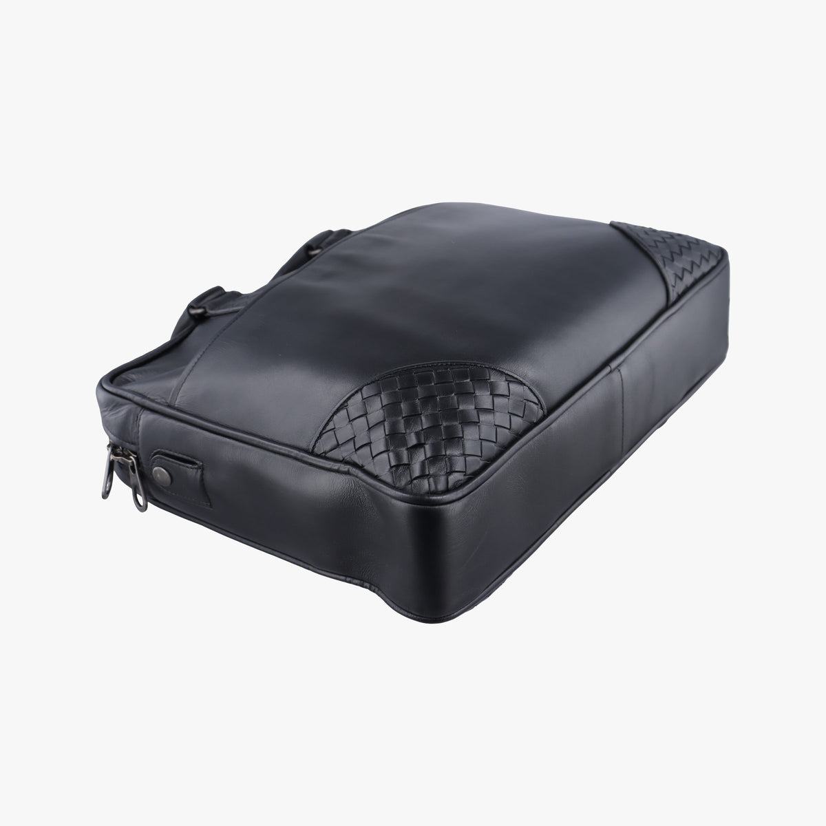 Pre-owned Bottega Veneta Intrecciato Black Lambskin  shoulderbag | stylenewstar