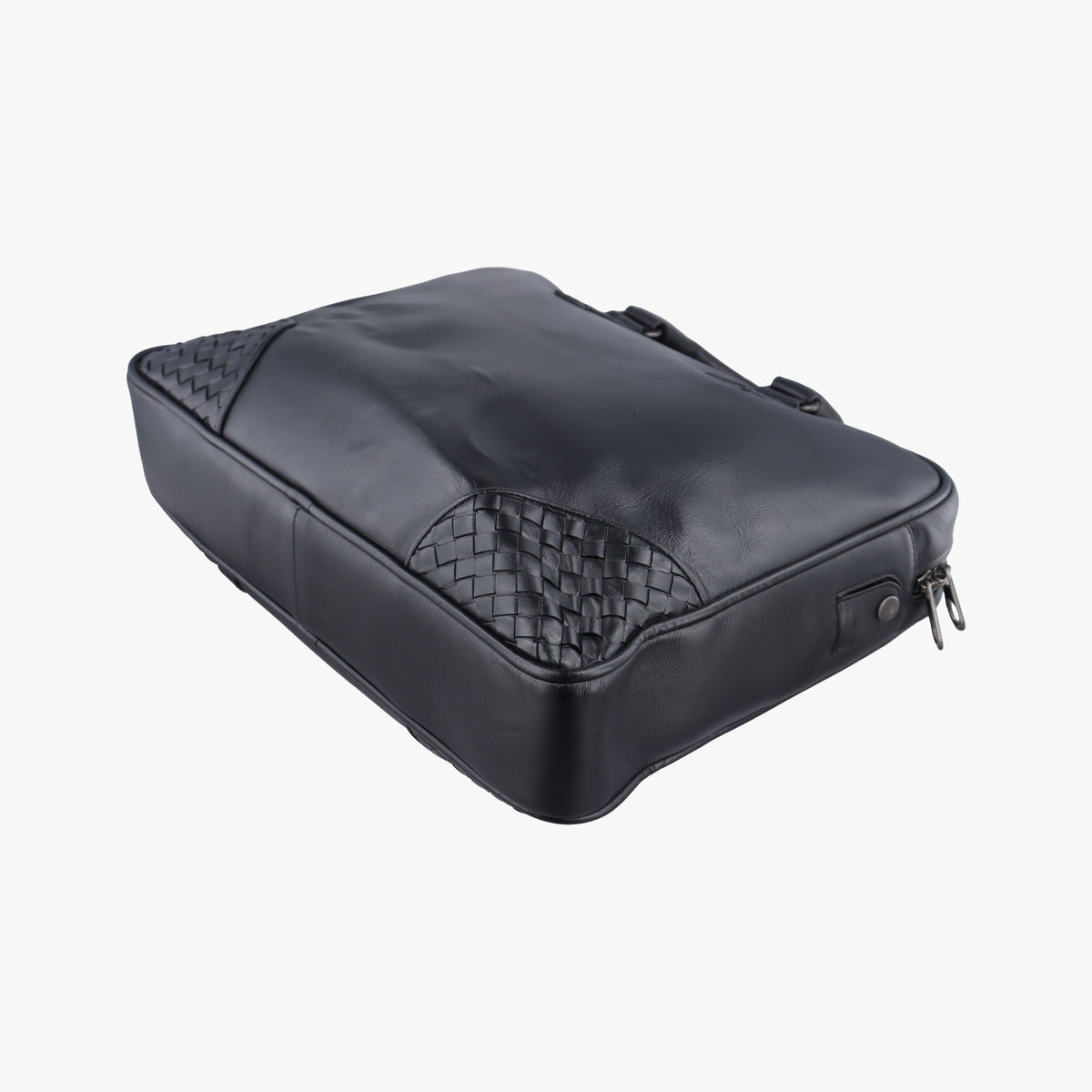Pre-owned Bottega Veneta Intrecciato Black Lambskin  shoulderbag | stylenewstar