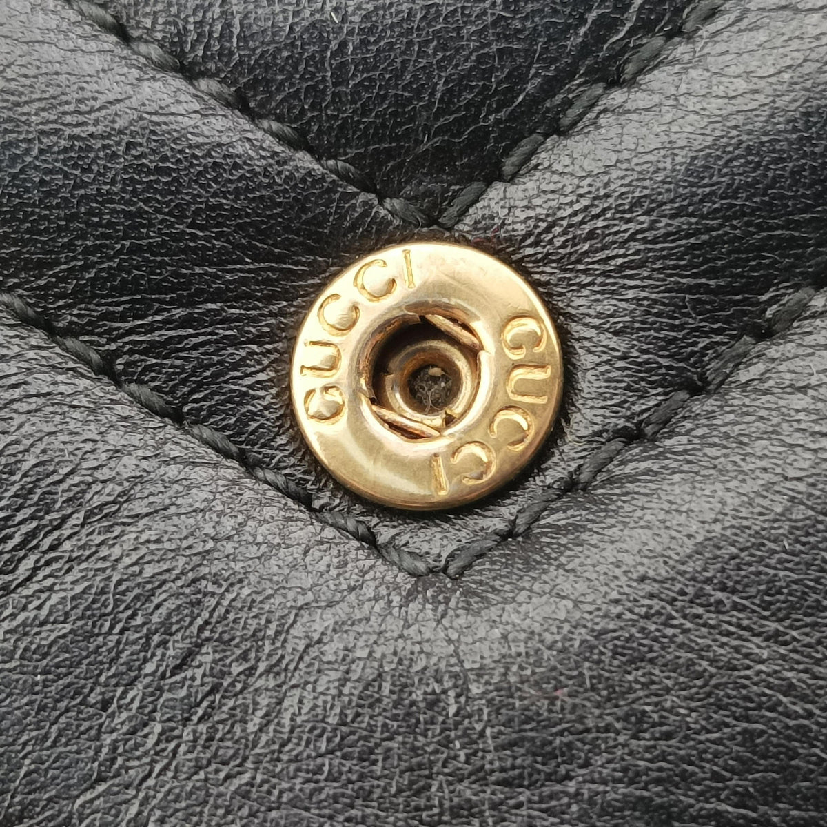 Pre-owned Gucci GG Marmont Black Leather 476433 shoulderbag | stylenewstar