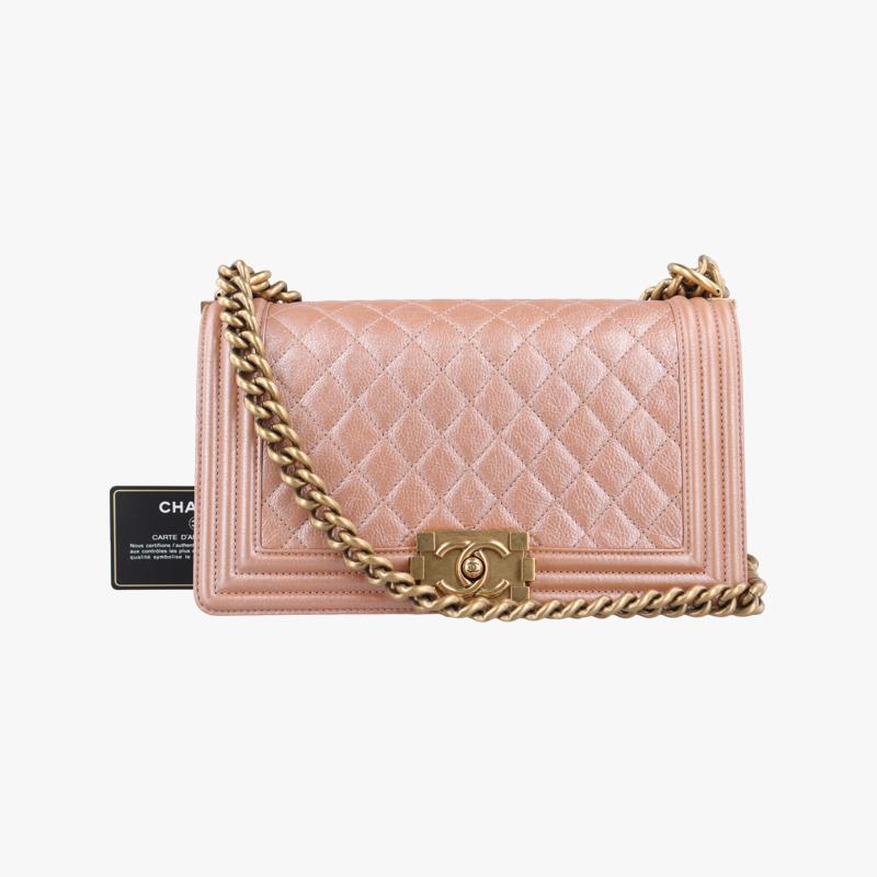 Pre-owned Chanel BOY CHANEL Golden¡Ápink lambskin A67086 shoulderbag | stylenewstar
