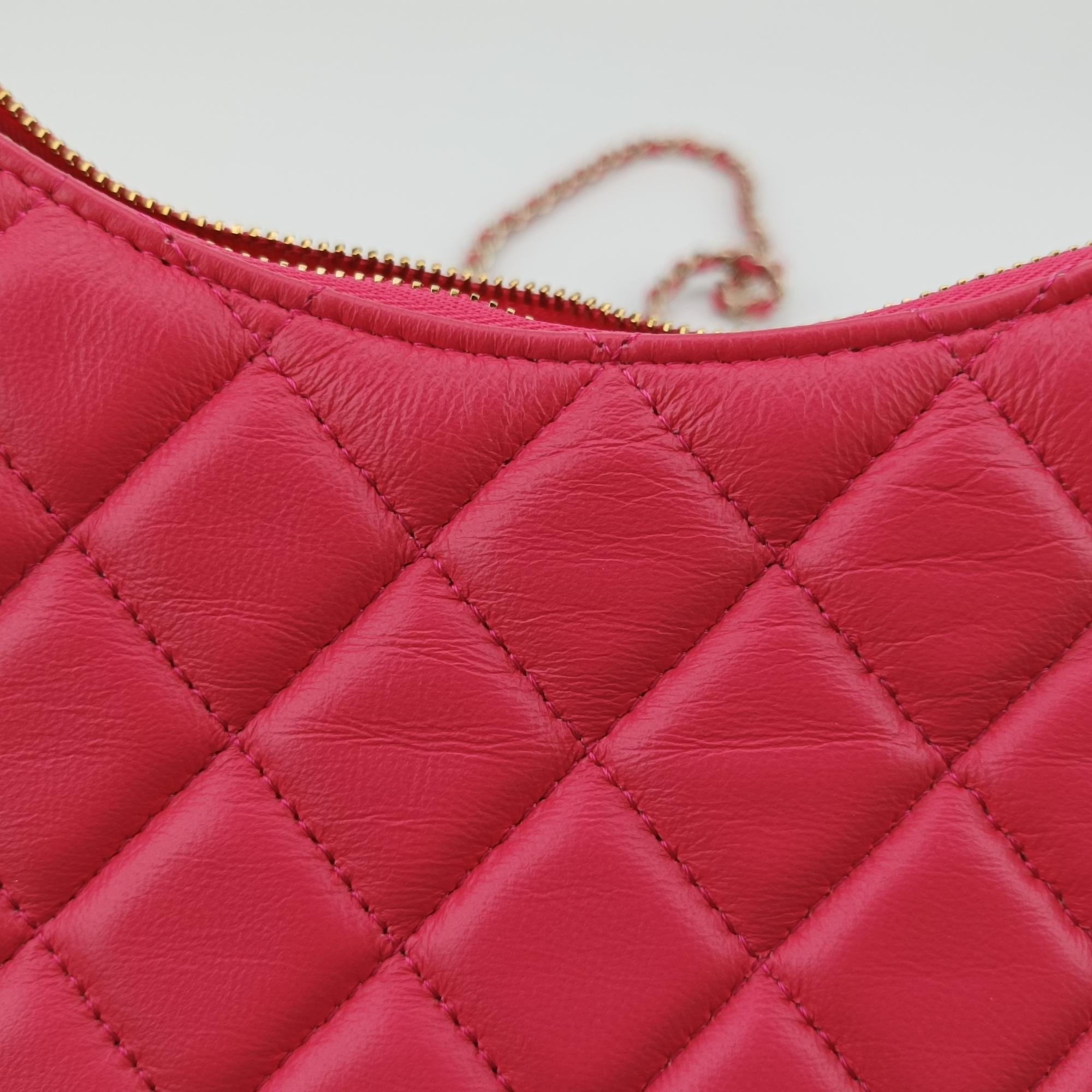 Pre-owned Chanel Around Hobo Matelasse Rose lambskin AS3917 shoulderbag | stylenewstar